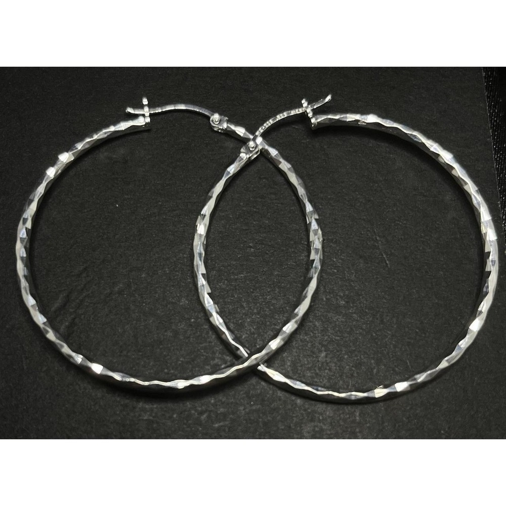 Argollas De Plata 925,Silver Hoop Earrings 925 - Picture 5 of 6